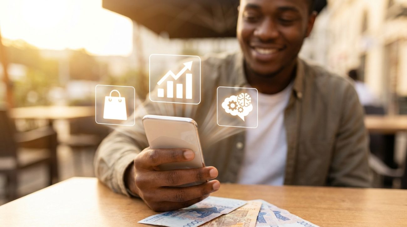 Main tenant un smartphone, symbole des 3 business en ligne à lancer avec un téléphone
