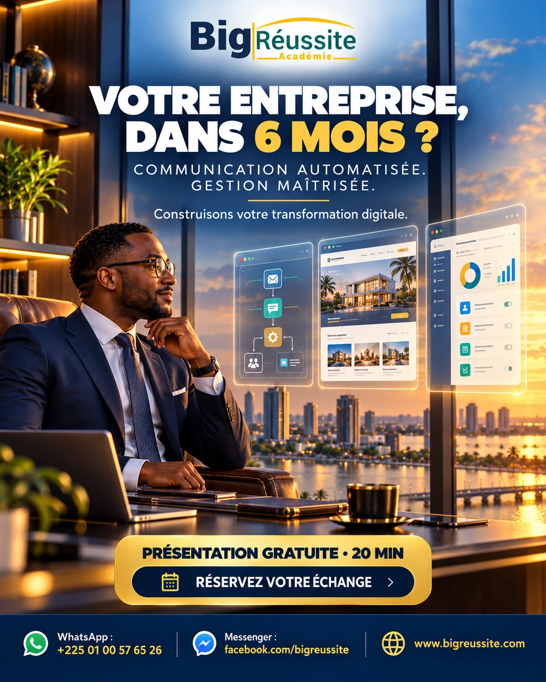 Votre entreprise dans 6 mois : communication automatisée et gestion maîtrisée grâce à l'IA — présentation gratuite de 20 minutes